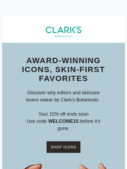 clarksbotanicals newsletter: Award Winners Your Skin Will Thank You For 🌱