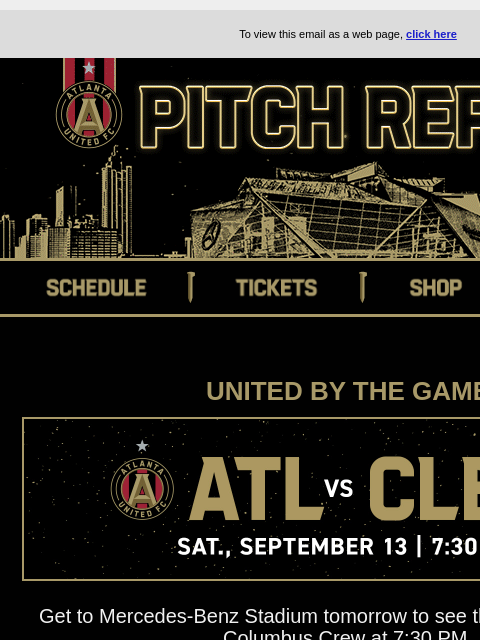 atlutd newsletter: Pitch Report | Matchday Tomorrow