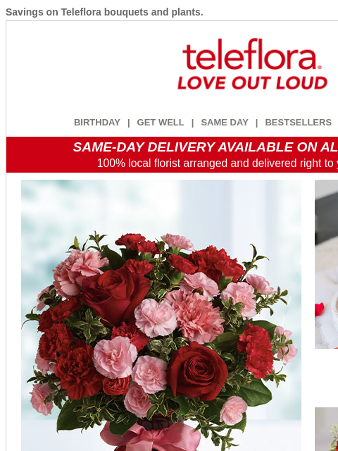 teleflora newsletter: Re: You Just Got $10! 👈