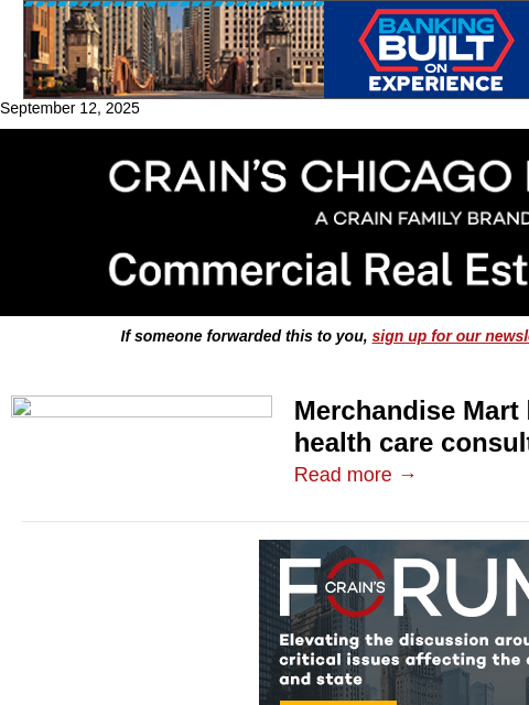 crainalerts newsletter: Merchandise Mart lands new lease