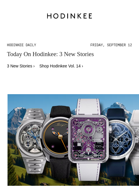 hodinkee newsletter: Hodinkee Daily | 09/12/2025