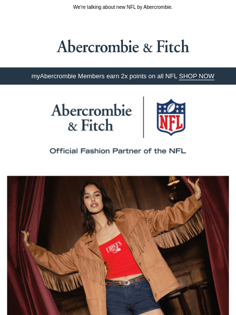 abercrombie newsletter: Throw a fit at your next tailgate.