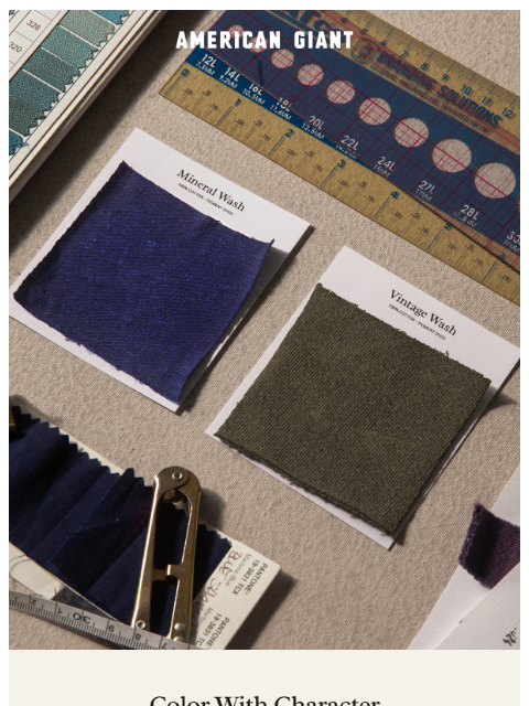 american-giant newsletter: Two Washes. Two Stories.