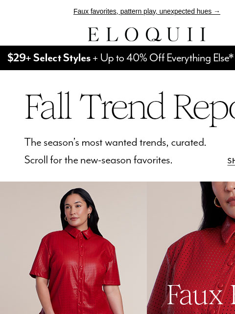 eloquii newsletter: What's trending for fall 📈