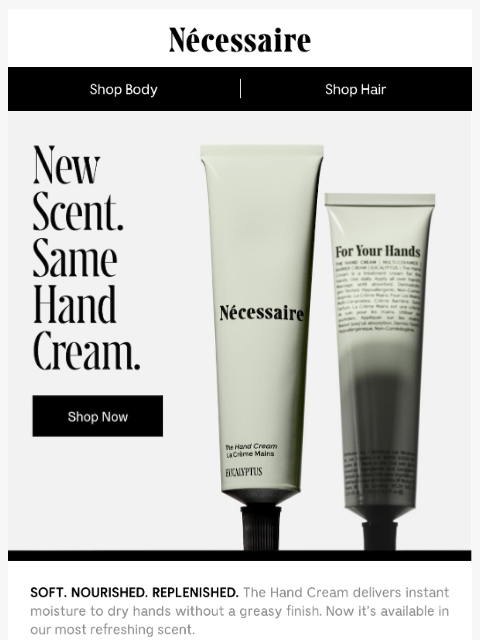 necessaire newsletter: Something New. For Hands.