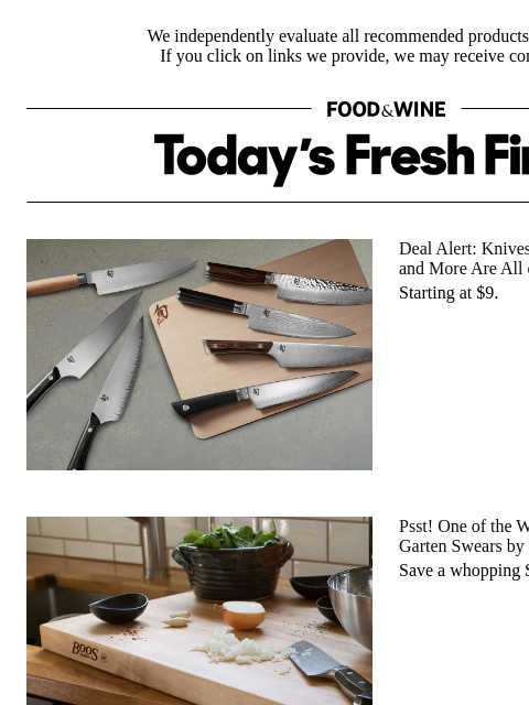 foodandwine newsletter: One of the Only Cutting Boards Ina Garten Uses Is ...