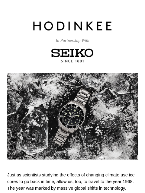 hodinkee newsletter: Masters of the Deep: Seiko Prospex Marinemaster HB...