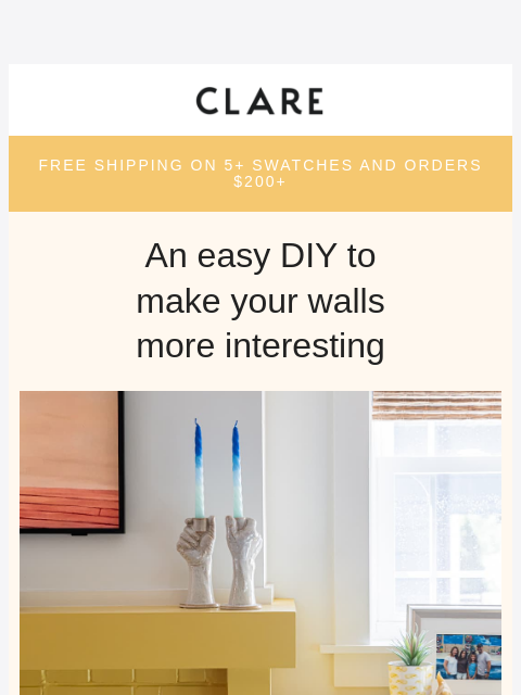 clare newsletter: One wall is all it takes to make your space feel b...
