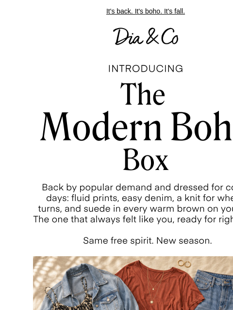 dia newsletter: Boho that fits your real life