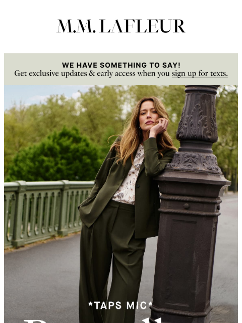 mmlafleur newsletter: Try the Wear to Work Bundle, refreshed for fall