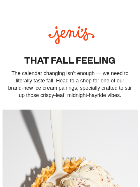 jenis newsletter: New fall flavor pairings in shops!