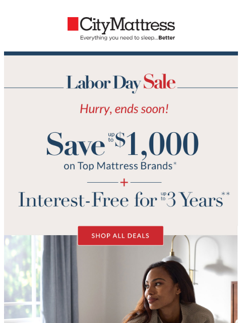 citymattress newsletter: Ends soon: Labor Day savings!