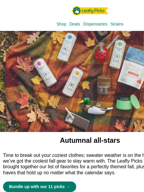 leafly newsletter: The best weed gear of fall 🍂