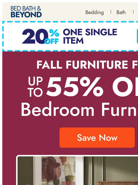 bedbathandbeyond newsletter: Fall starts in the bedroom 🍂