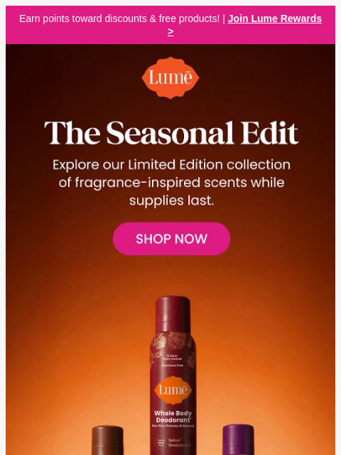 lumedeodorant newsletter: NEW Limited Edition scents 🌠