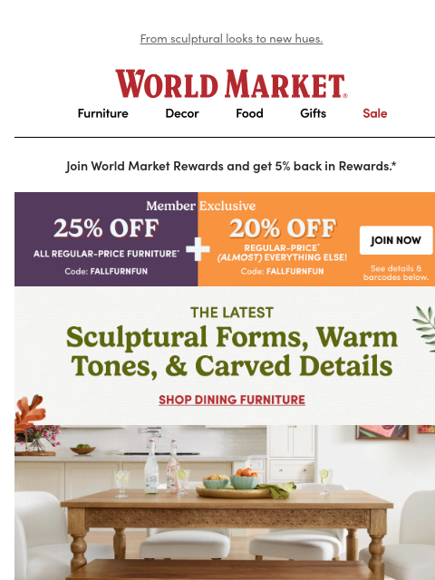 emailworldmarket newsletter: 🔥 What’s trending in dining furniture?