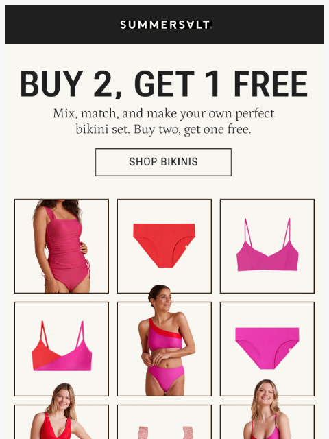 summersalt newsletter: 💥 Buy 2, Get 1 Free Bikini