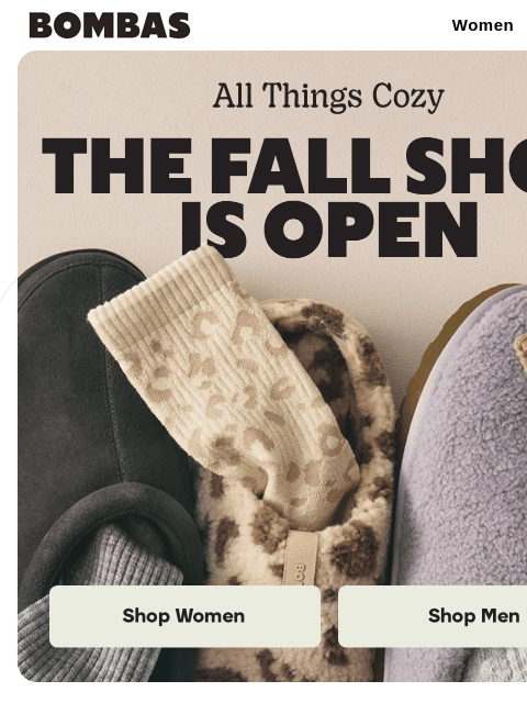 bombas newsletter: The Fall Shop Is Officially Open