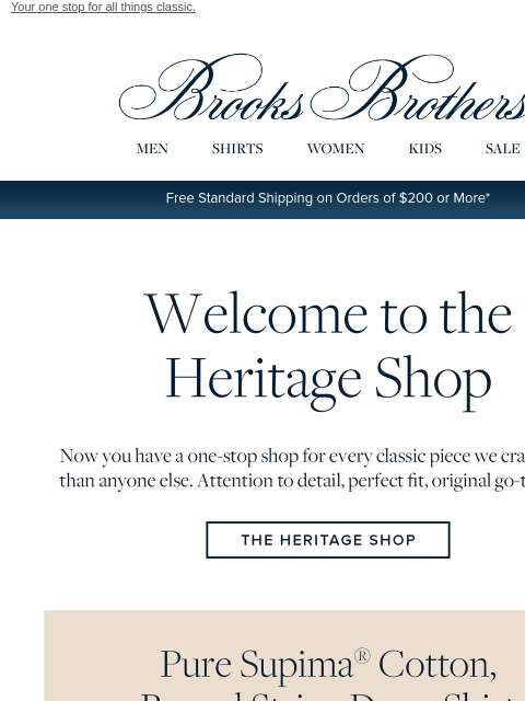 brooksbrothers newsletter: All about the Heritage Shop