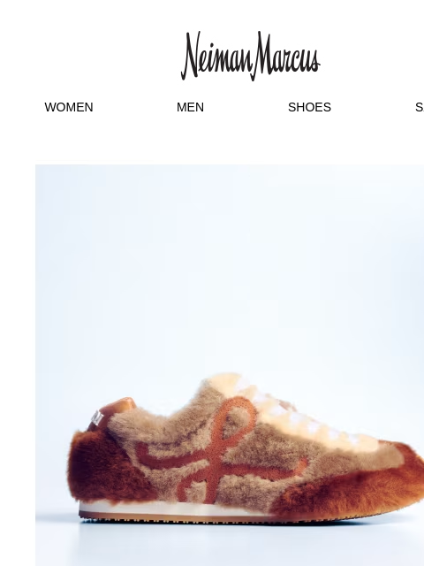 neimanmarcus newsletter: Loewe’s Ballet Runner 2.0 in shearling