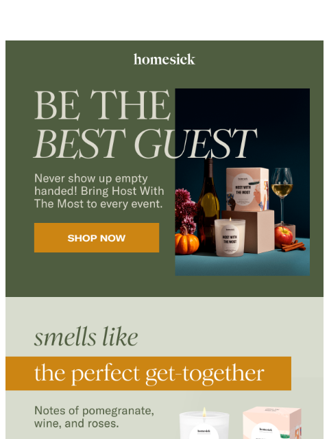 homesick newsletter: Party season is coming…