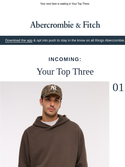abercrombie newsletter: You deserve something new.