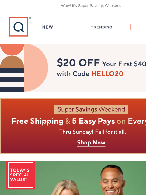 qvcemail newsletter: Free Shipping  + Get $20 Off
