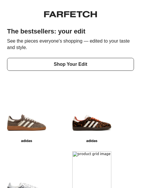farfetch newsletter: Presenting the bestsellers