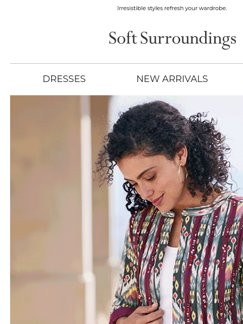 softsurroundings newsletter: New Layering Pieces.