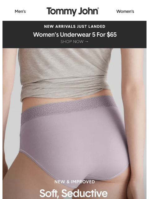 tommyjohn newsletter: New & Improved Lace Waist 💗