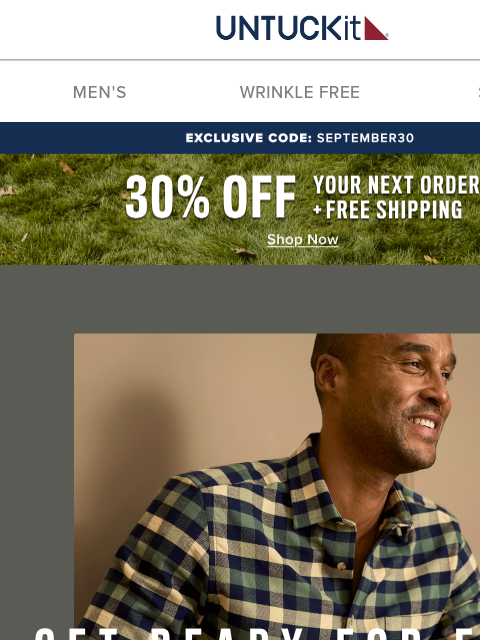 untuckit newsletter: Fall is Coming.. Gear Up UNTUCKit Style
