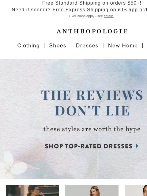 anthropologie newsletter: Extra 50% off sale ends TONIGHT