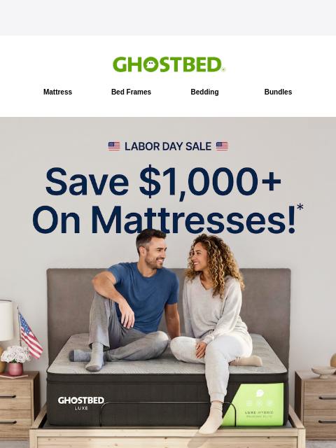 ghostbed newsletter: Hey, did you forget about Labor Day?