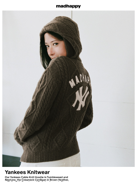 madhappy newsletter: Yankees Merino Knitwear