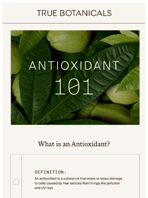 truebotanicals newsletter: Not Just a Buzzword