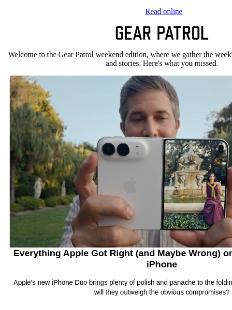 gearpatrol newsletter: Apple's First Folding iPhone Is Here
