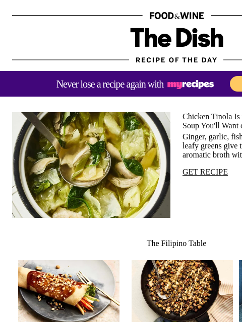 foodandwine newsletter: Chicken Tinola