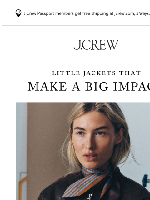 jcrew newsletter: Now trending: perfect little jackets