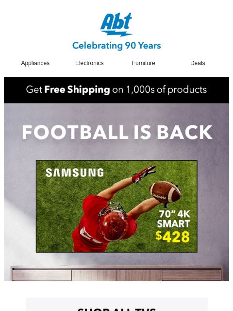 abt newsletter: Get Back to Football with Abt 🏈