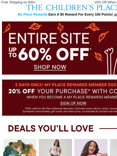 childrensplace newsletter: Member EXCLUSIVE Deal 👉 *Extra* 20% Off Sitewide!...