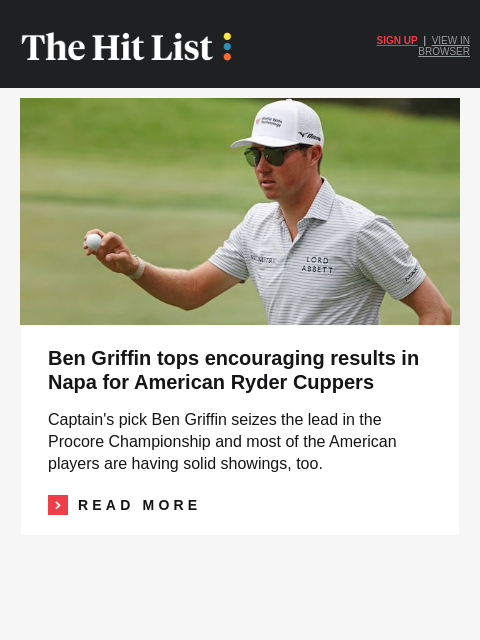 golfdigest newsletter: John Daly records a 19 (!)