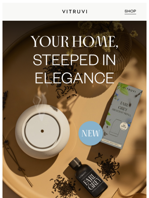 vitruvi newsletter: NEW: Earl Grey Is In The Air ๐ซ