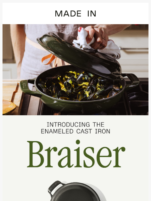 madeincookware newsletter: Meet The New Braiser
