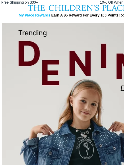 childrensplace newsletter: PSA: These Denim Trends Are 🔥