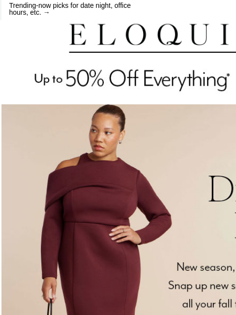 eloquii newsletter: NEW fall dresses just landed π€