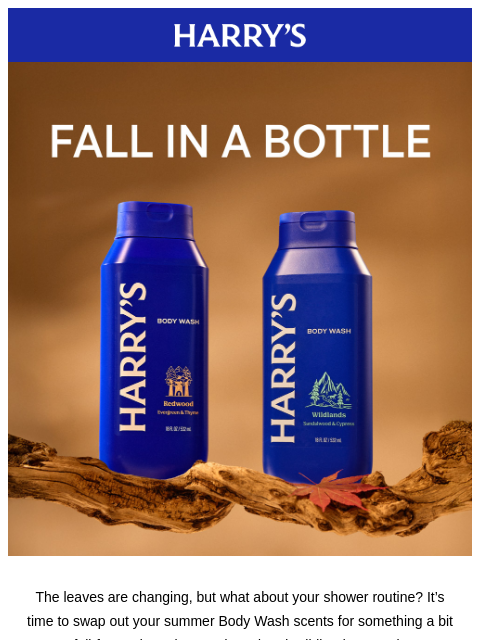 harrys newsletter: Meet your fall scent lineup 🍁