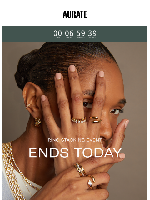 auratenewyork newsletter: Last Chance for 20% off Rings
