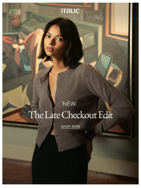 italic newsletter: NEW: The Late Checkout Edit