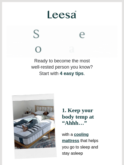 leesasleep newsletter: Save 25%* on all things sleep 🌙