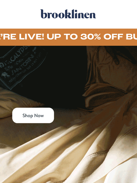 brooklinen newsletter: Just Dropped: New Washed Classic Percale